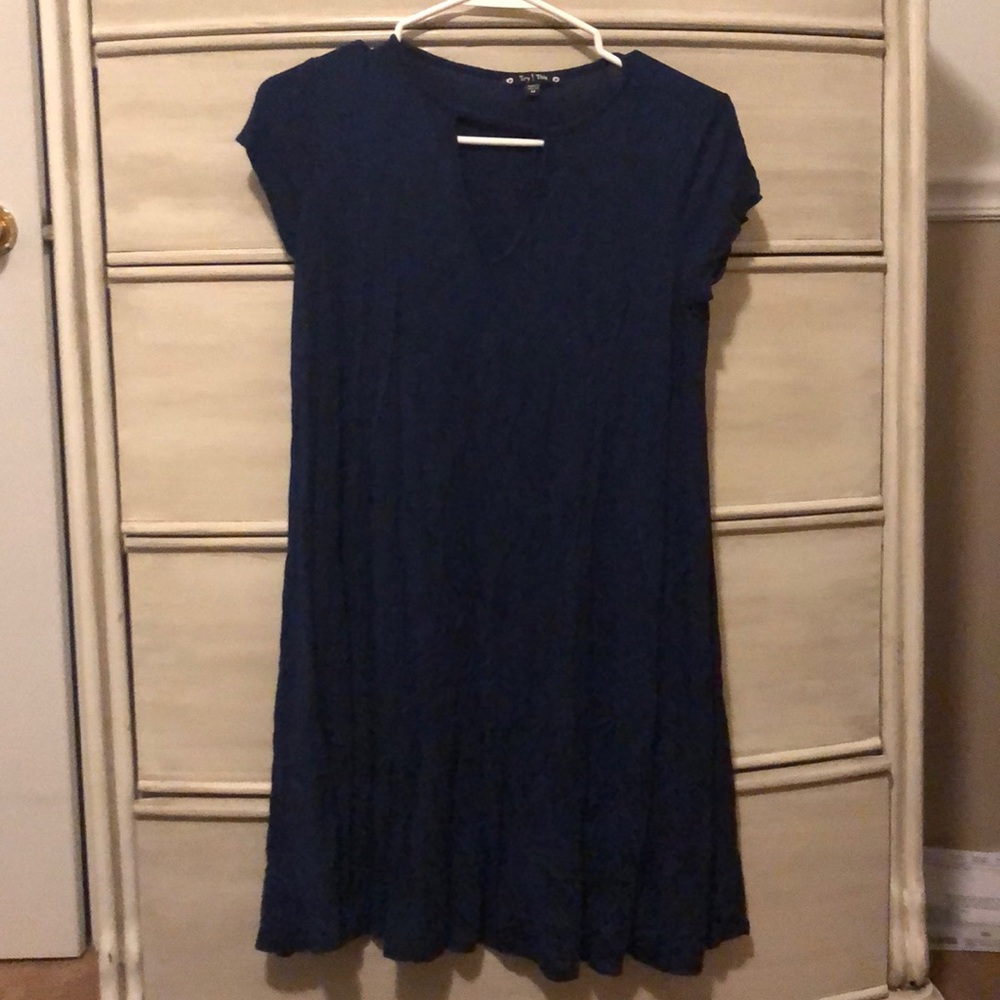 Blue shift dress